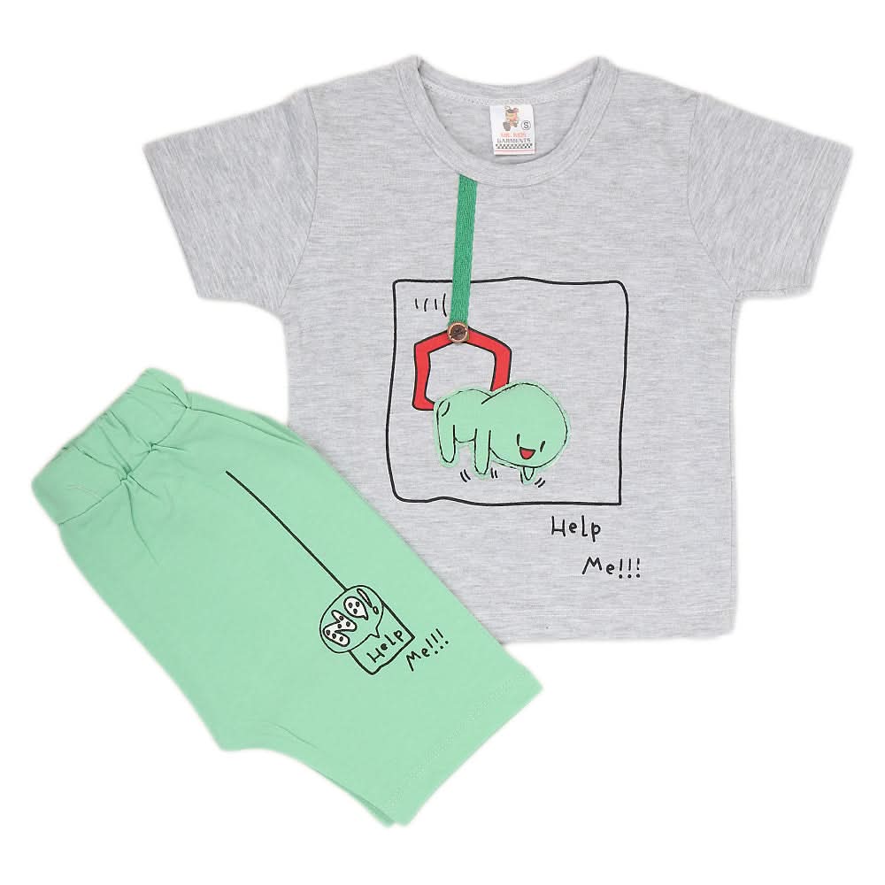 Newborn Boys Half Sleeves Suit - Green, Kids, NB Boys Sets And Suits, Chase Value, Chase Value