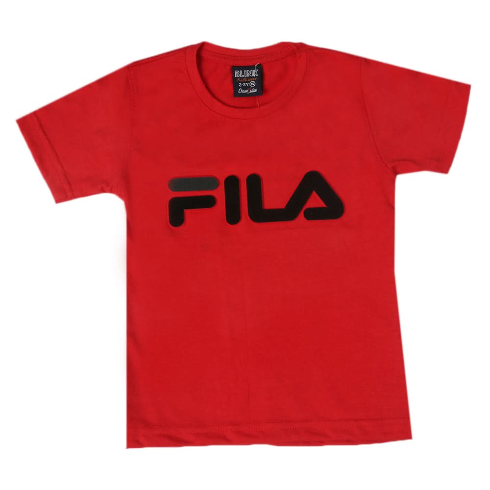 Boys Half Sleeves T-shirt - Red, Boys T-Shirts, Chase Value, Chase Value