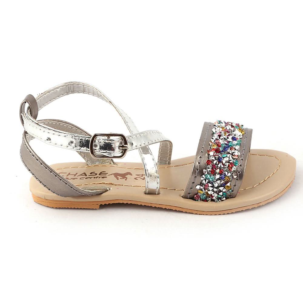 Girls Sandal K-010 - Grey, Kids, Girls Sandals, Chase Value, Chase Value