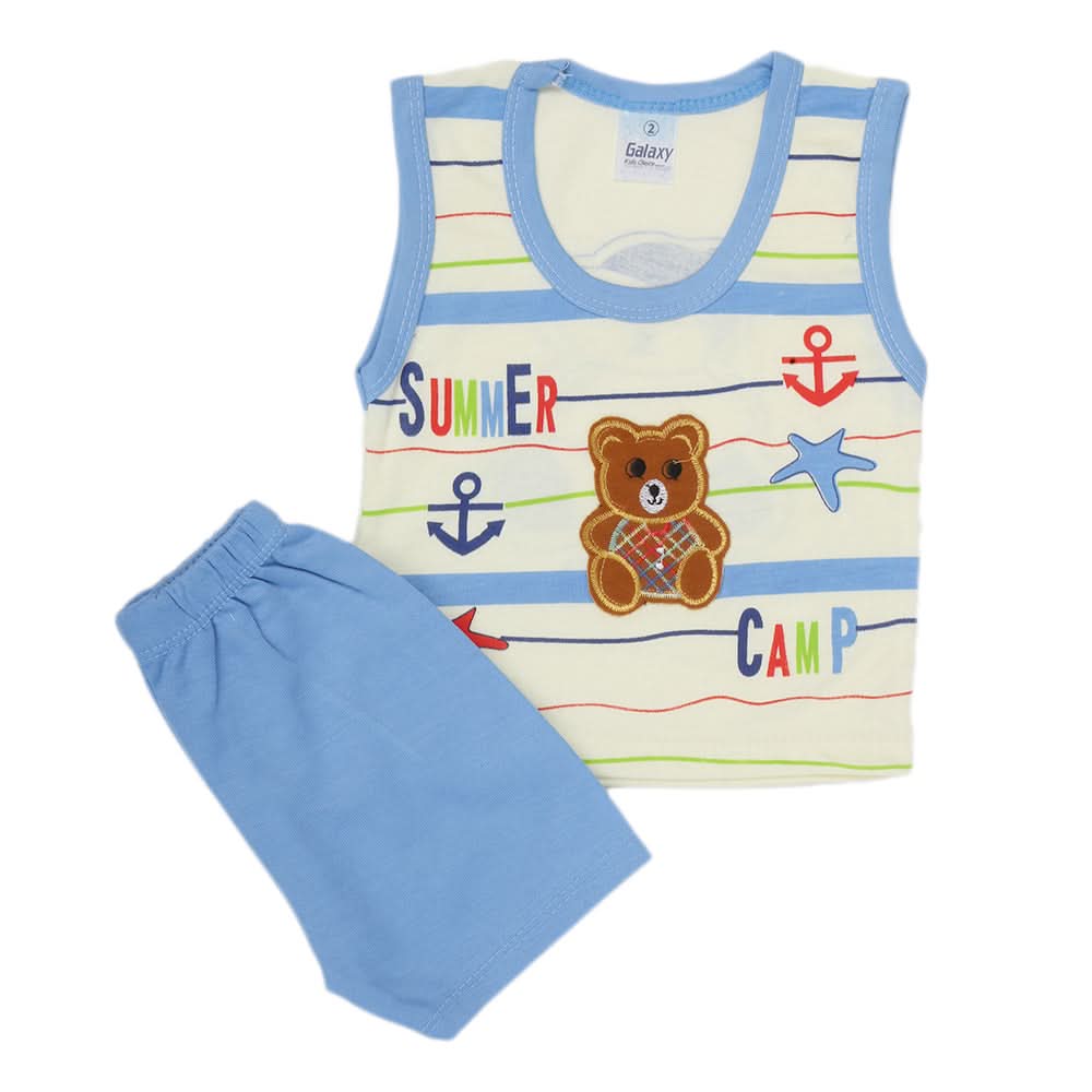 Newborn Boys Sando Suit 1121 - Blue, Kids, Boys Sets And Suits, Chase Value, Chase Value