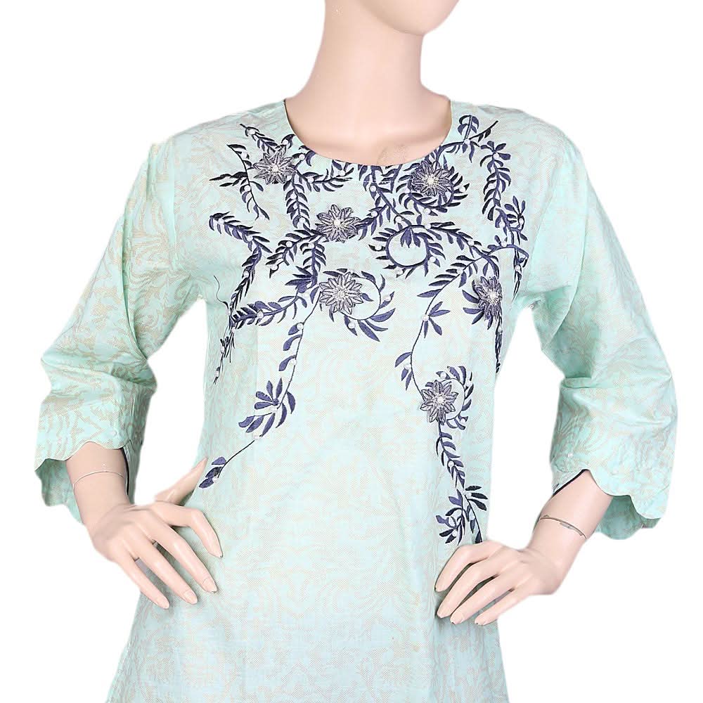 Women's Embroidered 2 Piece Suit - Cyan, Women, Shalwar Suits, Chase Value, Chase Value