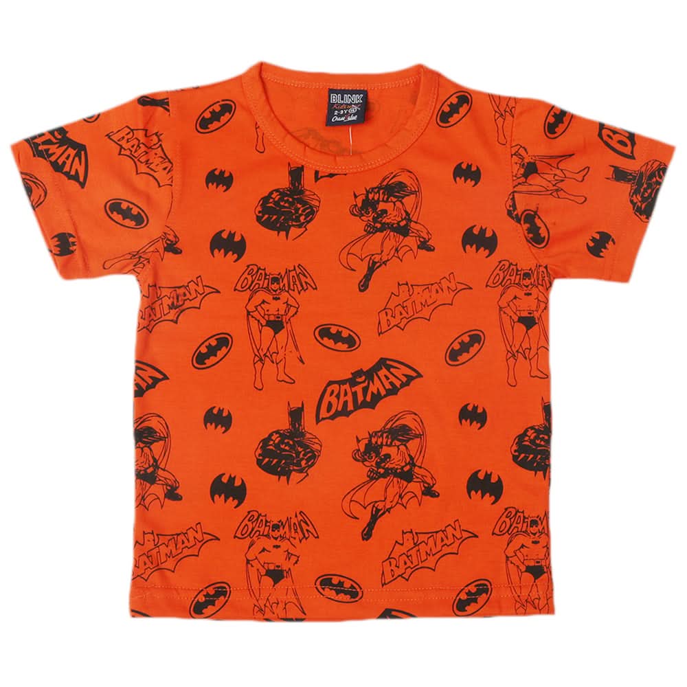 Boys Half Sleeves T-shirt - Orange, Boys T-Shirts, Chase Value, Chase Value