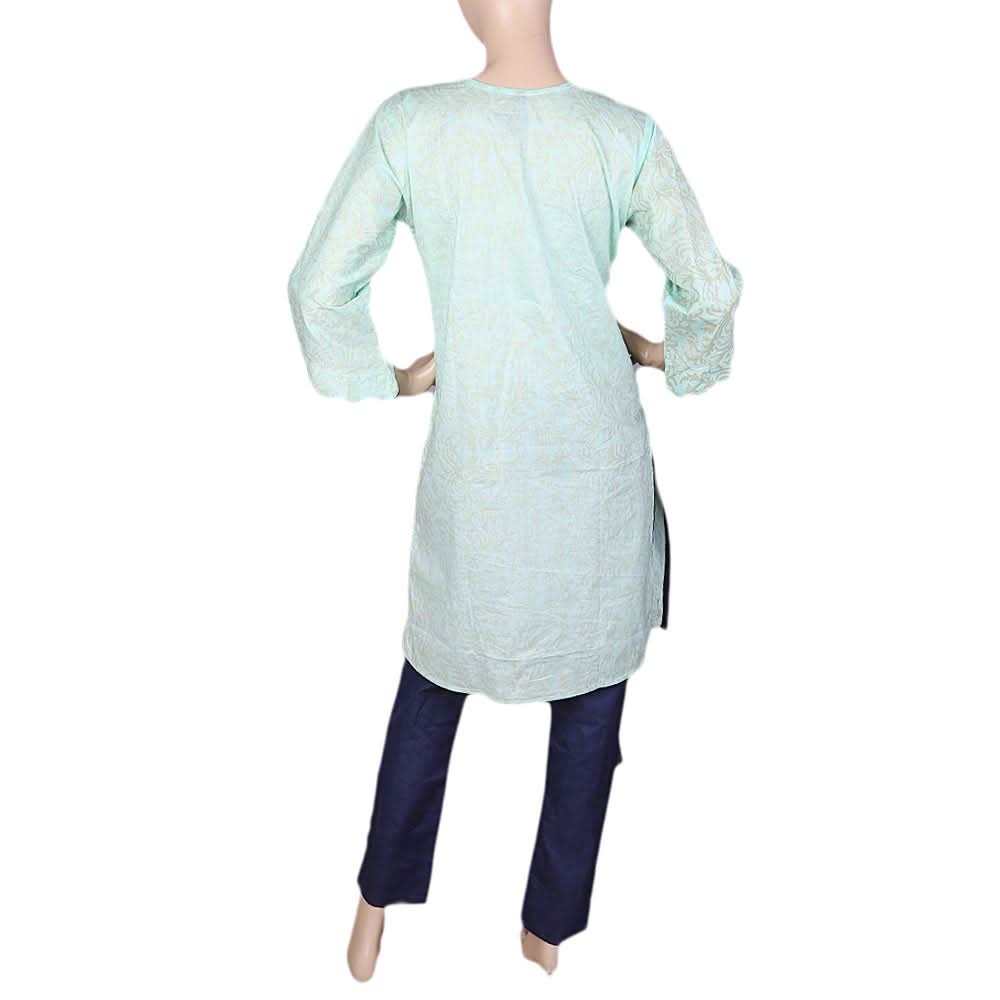Women's Embroidered 2 Piece Suit - Cyan, Women, Shalwar Suits, Chase Value, Chase Value