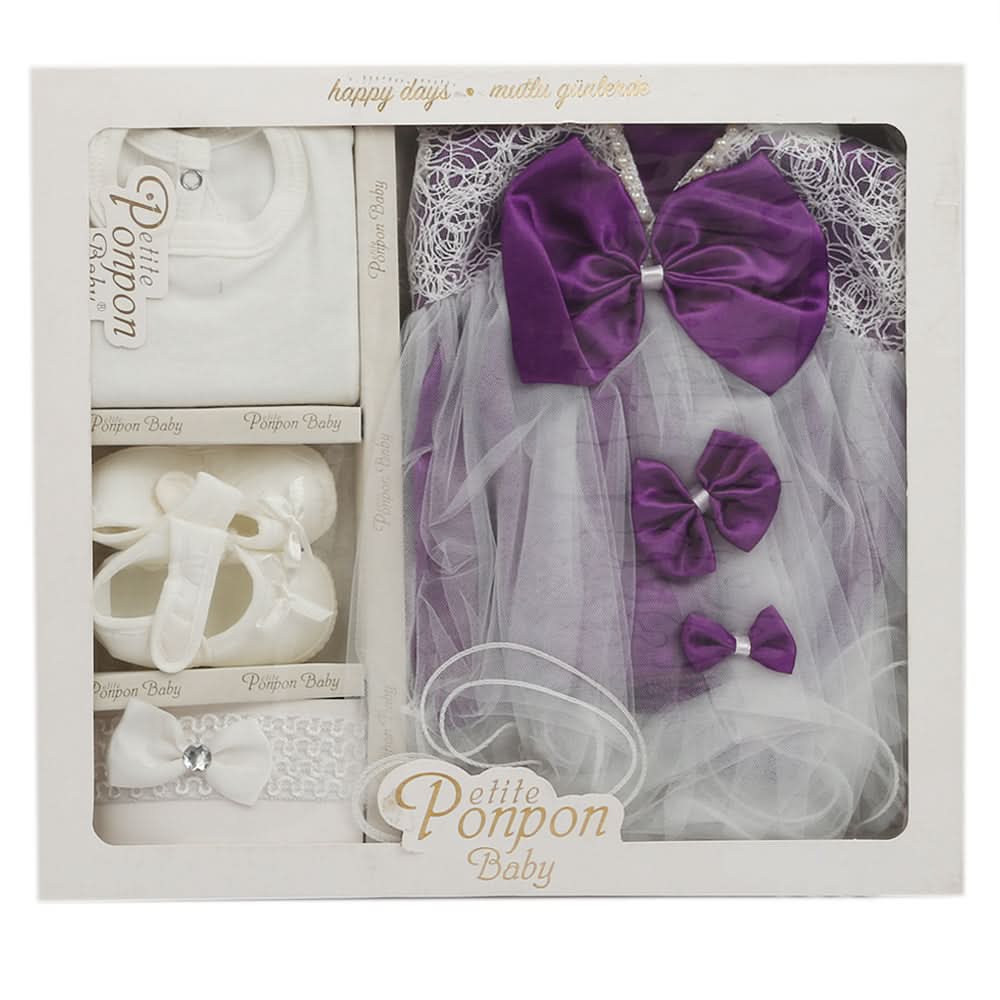 Newborn Girls Gift Set - Purple - B, Kids, Newborn Girls Sets And Suits, Chase Value, Chase Value
