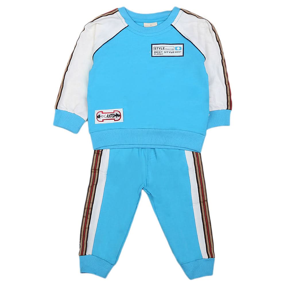 Boys Full Sleeves 2 Pcs Suit - Blue, Kids, Boys Sets And Suits, Chase Value, Chase Value