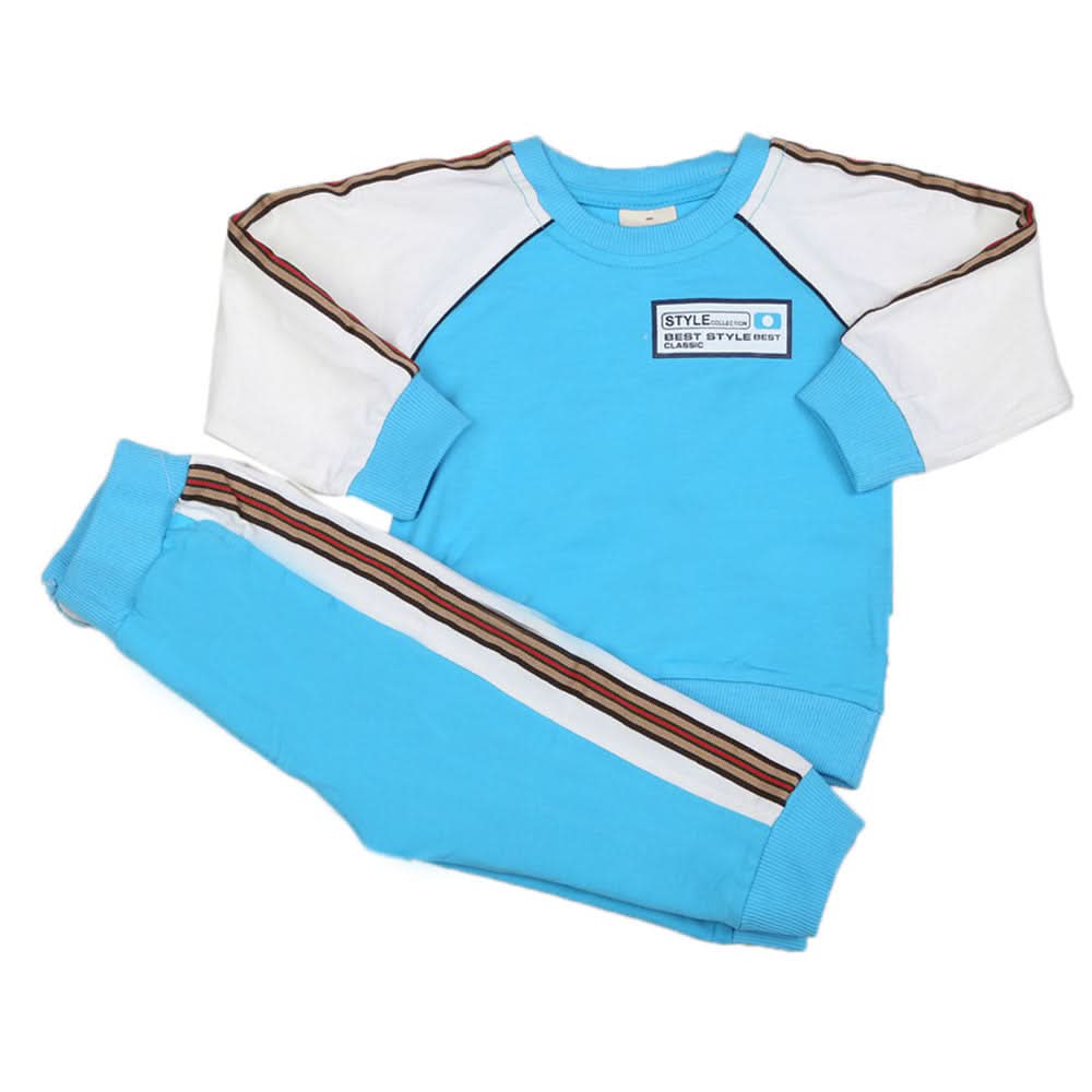 Boys Full Sleeves 2 Pcs Suit - Blue, Kids, Boys Sets And Suits, Chase Value, Chase Value