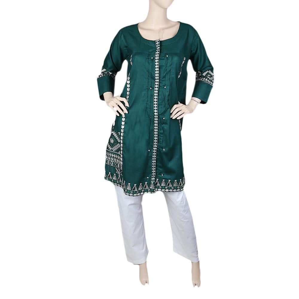 Women's Embroidered 2 Piece Suit - Green, Women, Shalwar Suits, Chase Value, Chase Value