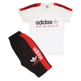Boys Half Sleeves 2 Piece Suit - White, Kids, Boys Sets And Suits, Chase Value, Chase Value