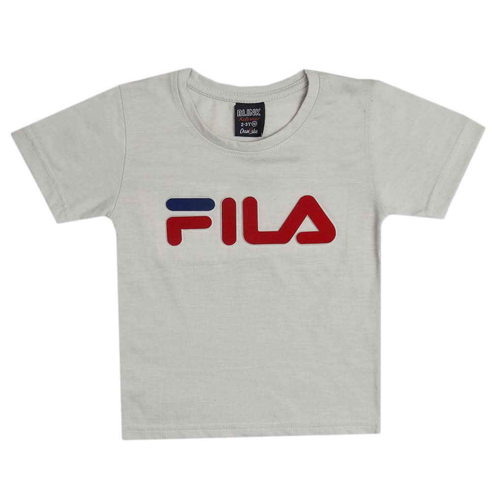 Boys Half Sleeves T-shirt - Light Grey, Boys T-Shirts, Chase Value, Chase Value