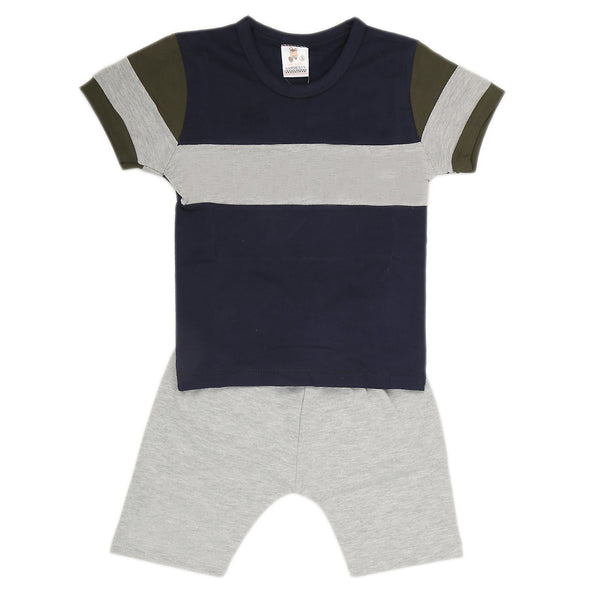 Newborn Boys Half Sleeves Suit - Navy Blue, Kids, NB Boys Sets And Suits, Chase Value, Chase Value