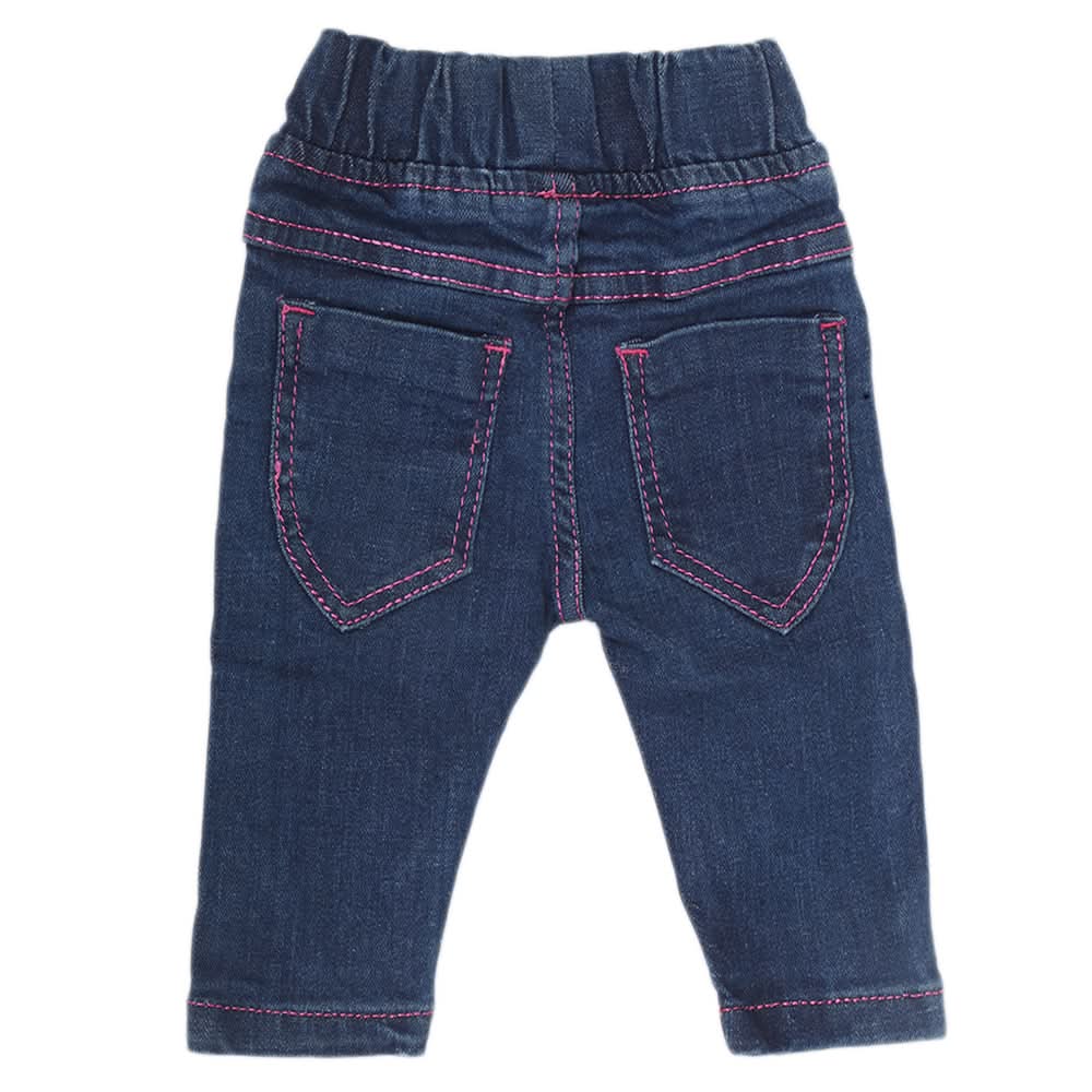 Newborn Girls Denim Pant C-22 - Blue, Kids, NB Girls Shorts Skirts And Pants, Chase Value, Chase Value