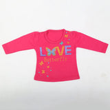 Newborn Girls Full Sleeves T-Shirt - Pink, Kids, NB Girls T-Shirts, Chase Value, Chase Value