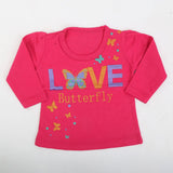 Newborn Girls Full Sleeves T-Shirt - Pink, Kids, NB Girls T-Shirts, Chase Value, Chase Value