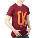Men's Half Sleeves Printed T-Shirt - Maroon, Men, T-Shirts And Polos, Chase Value, Chase Value