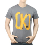 Men's Half Sleeves Printed T-Shirt - Grey, Men, T-Shirts And Polos, Chase Value, Chase Value