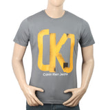 Men's Half Sleeves Printed T-Shirt - Grey, Men, T-Shirts And Polos, Chase Value, Chase Value