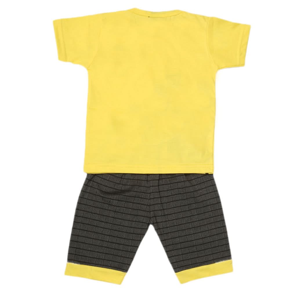 Boys 2 Pcs Suit Half Sleeves - Yellow, Kids, Boys Sets And Suits, Chase Value, Chase Value