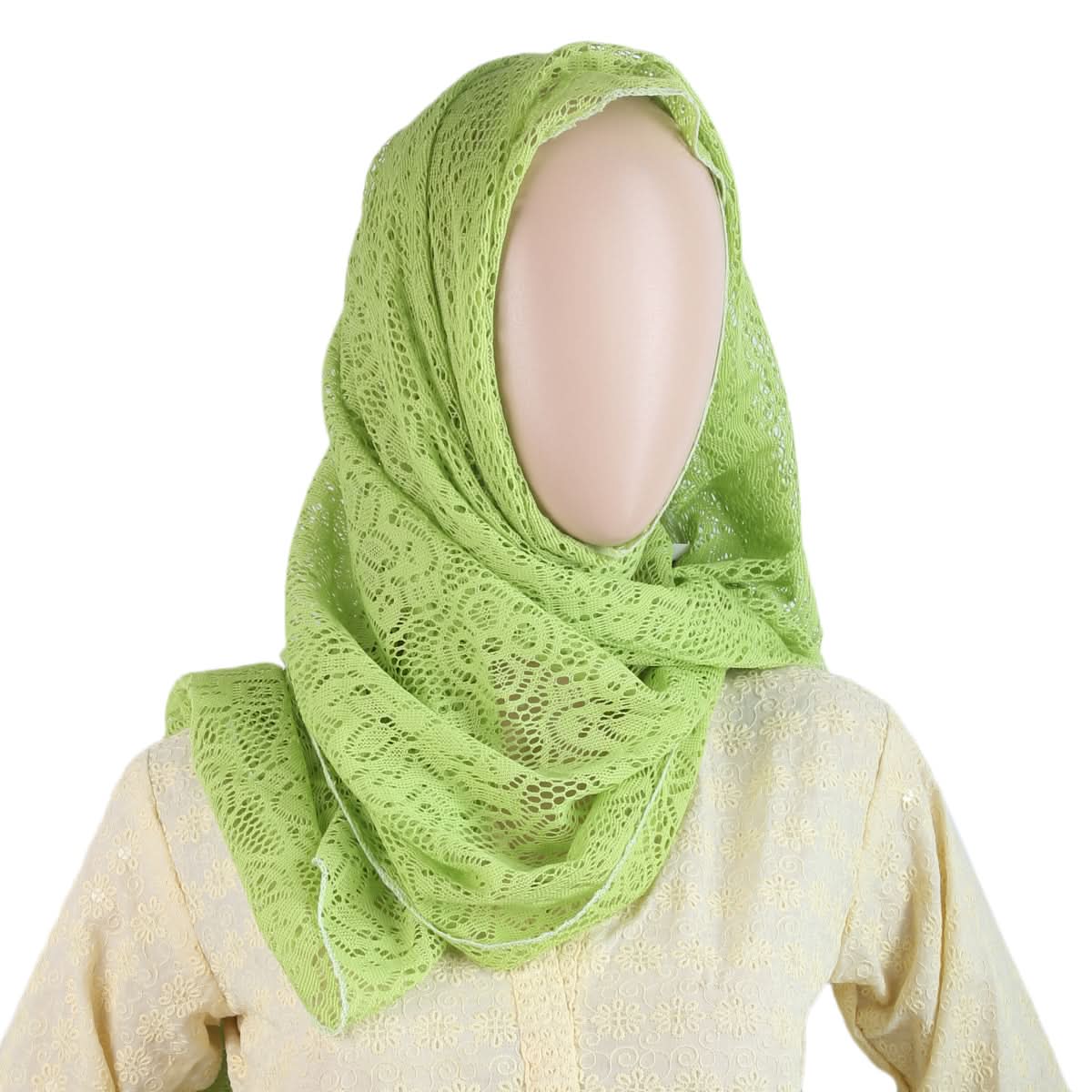 Women Net Scarf - Green, Women, Shawls And Scarves, Chase Value, Chase Value