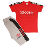 Boys Half Sleeves 2 Piece Suit - Red, Kids, Boys Sets And Suits, Chase Value, Chase Value
