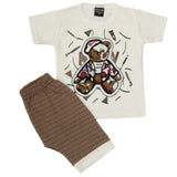 Boys 2 Pcs Suit Half Sleeves - White, Kids, Boys Sets And Suits, Chase Value, Chase Value