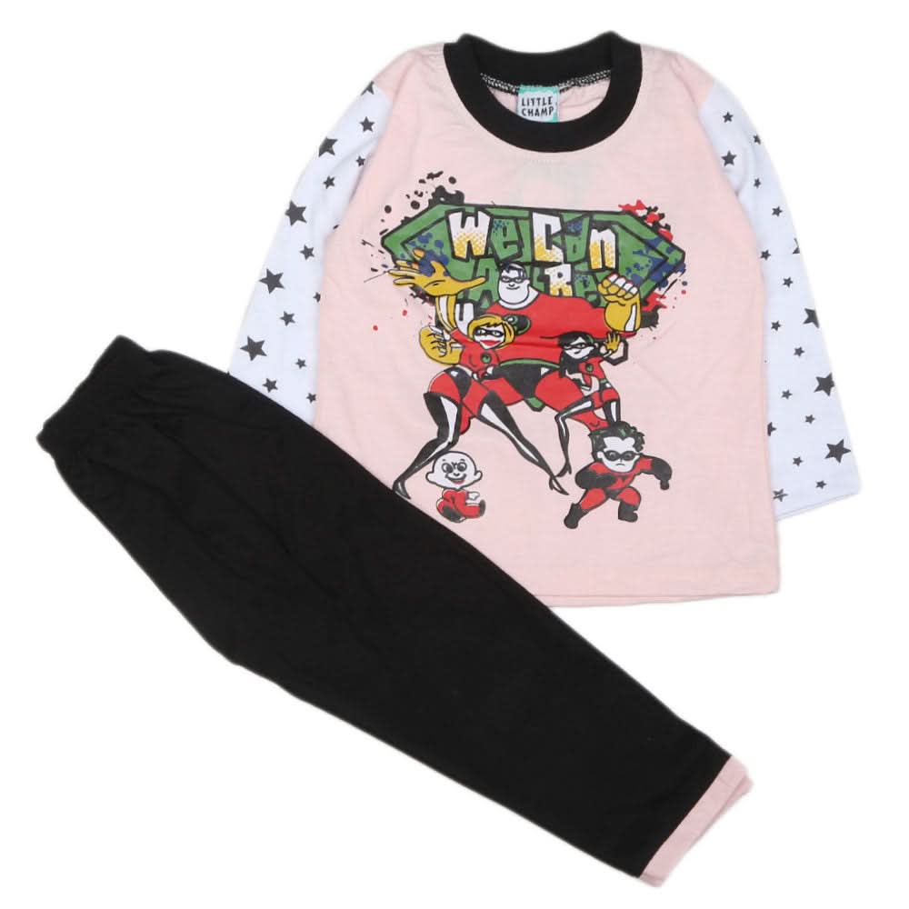 Boys Full Sleeves 2 Pcs Suit - Pink, Kids, Boys Sets And Suits, Chase Value, Chase Value