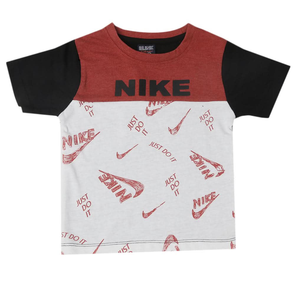 Boys Half Sleeves T-Shirt - Red, Boys T-Shirts, Chase Value, Chase Value