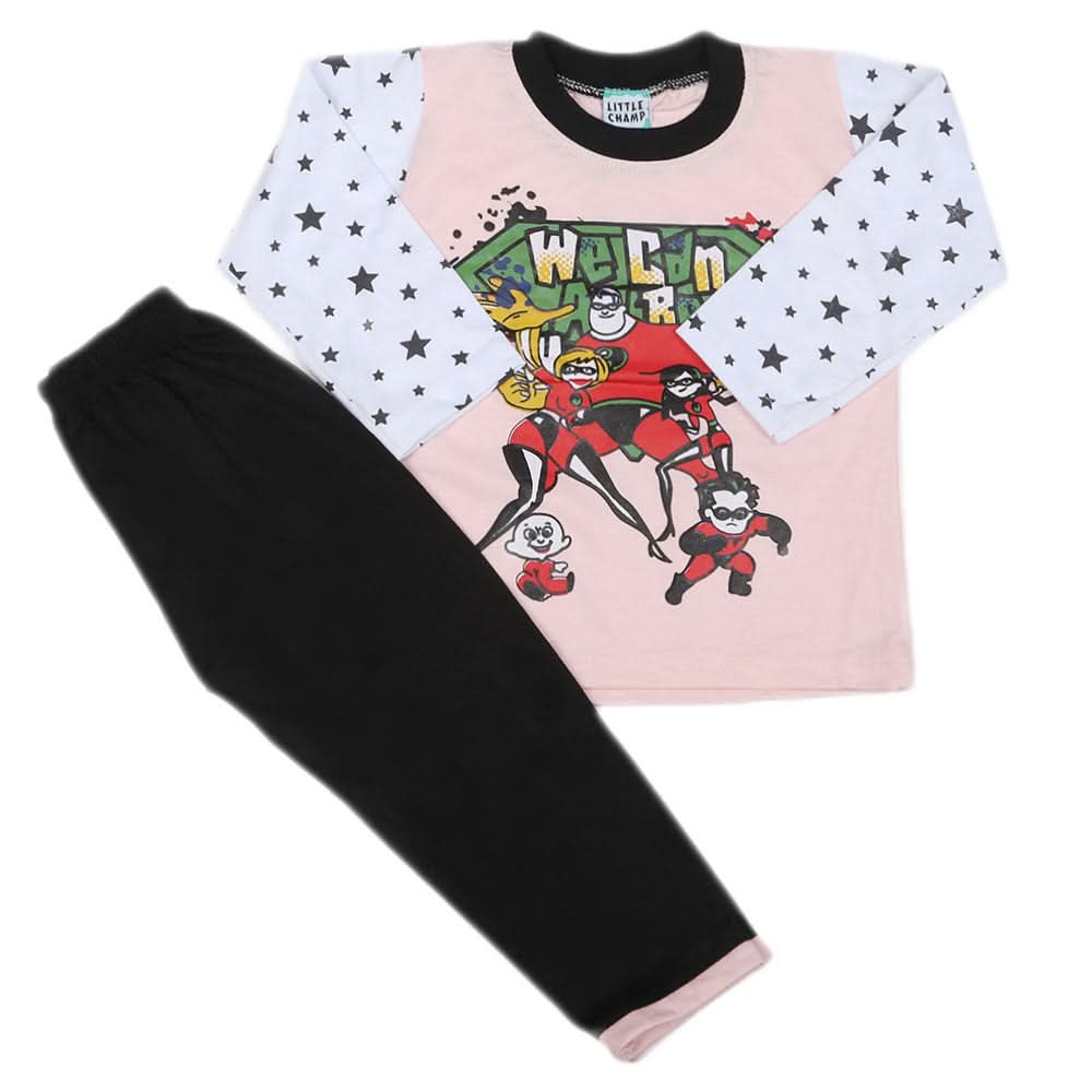 Boys Full Sleeves 2 Pcs Suit - Pink, Kids, Boys Sets And Suits, Chase Value, Chase Value
