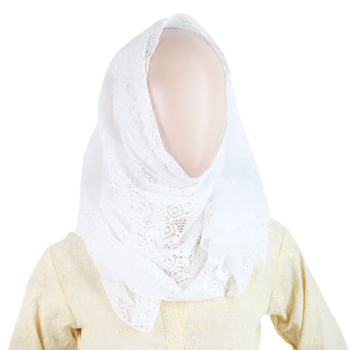Women Net Scarf - White, Women, Shawls And Scarves, Chase Value, Chase Value