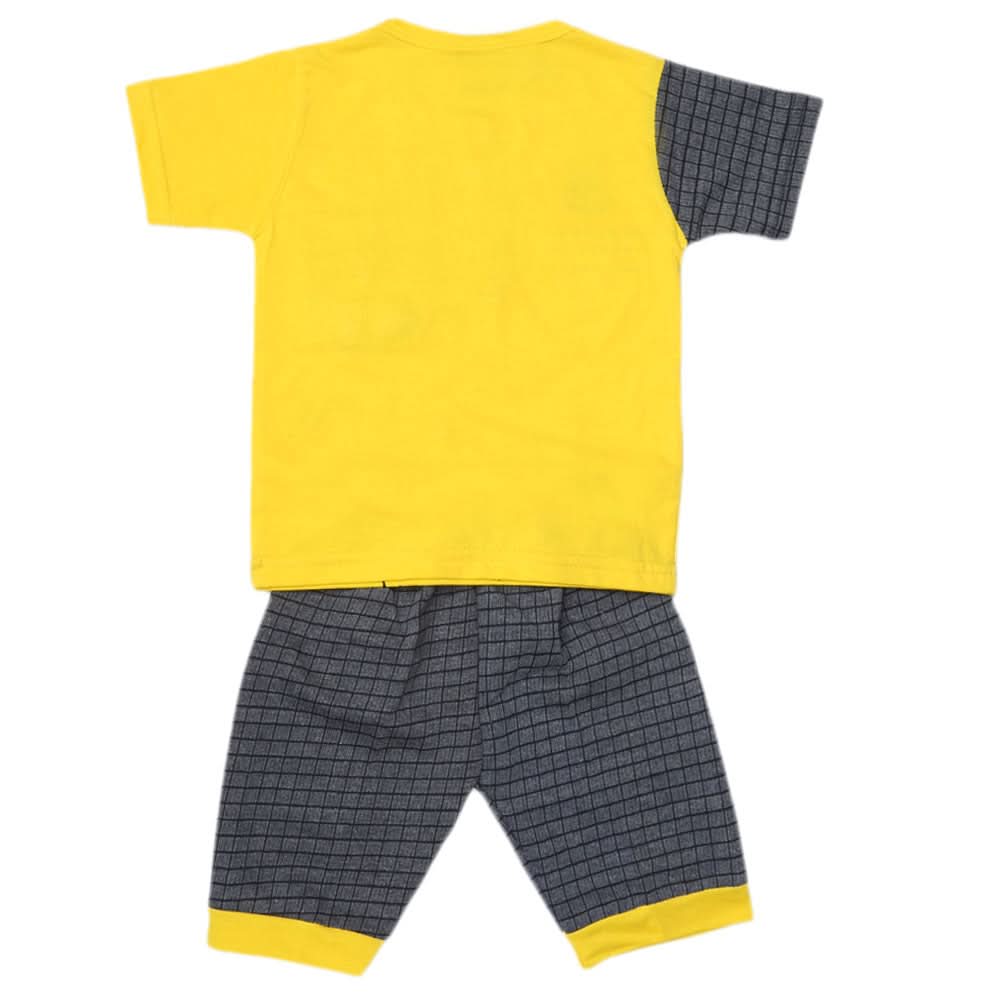Boys 2 Pcs Suit Half Sleeves - Yellow, Kids, Boys Sets And Suits, Chase Value, Chase Value