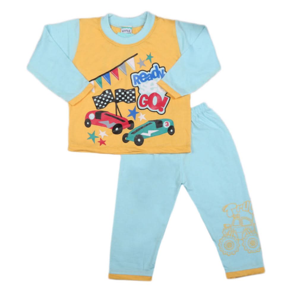 Boys Full Sleeves 2 Pcs Suit - Yellow, Kids, Boys Sets And Suits, Chase Value, Chase Value