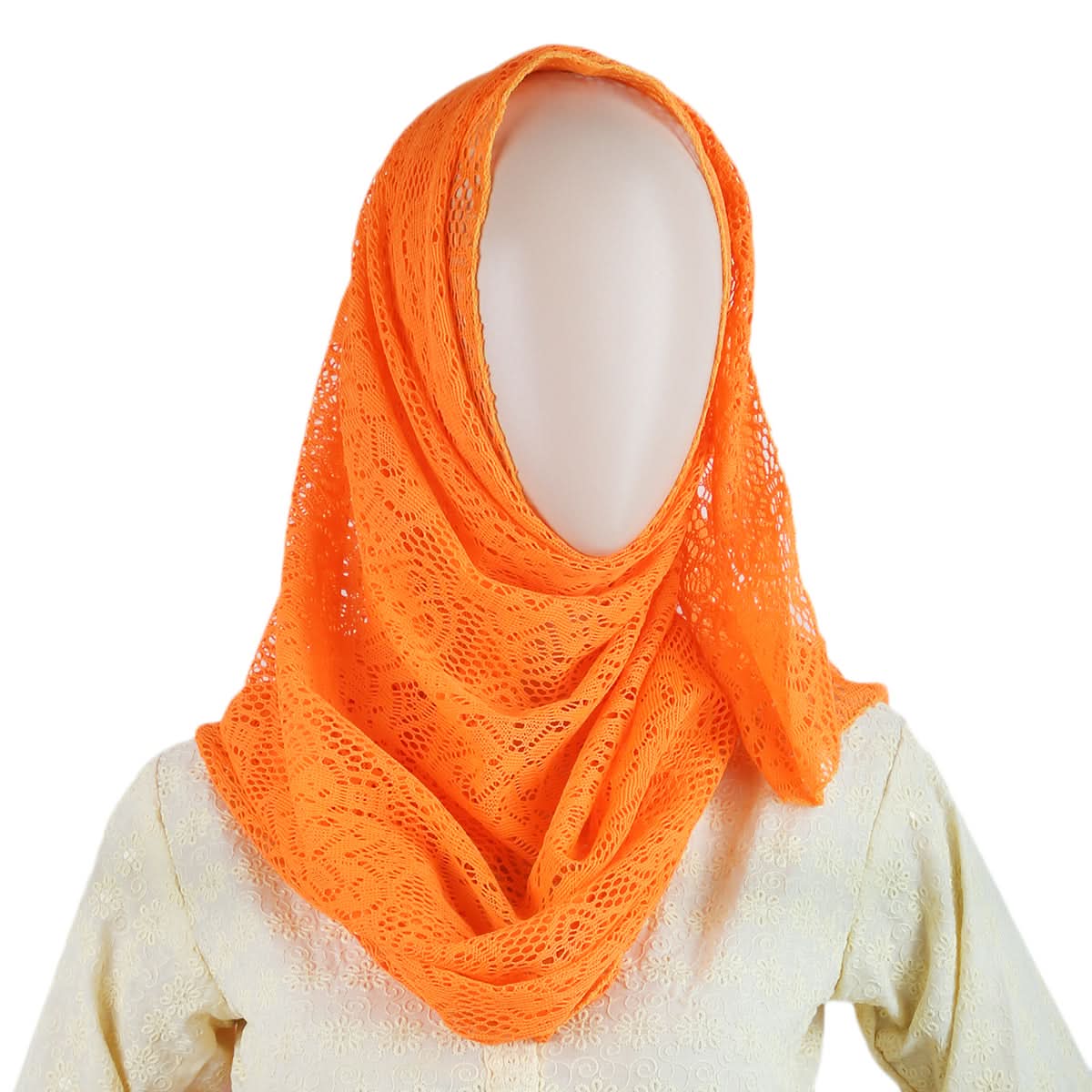 Women Net Scarf - Orange, Women, Shawls And Scarves, Chase Value, Chase Value