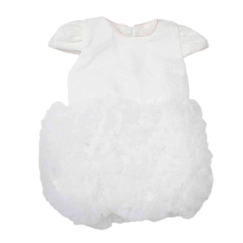 Newborn Girls Frock 4049 J45 - White, Kids, New Born Girls Frocks, Chase Value, Chase Value
