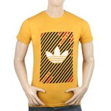 Men's Half Sleeves Printed T-Shirt - Mustard, Men, T-Shirts And Polos, Chase Value, Chase Value