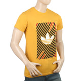 Men's Half Sleeves Printed T-Shirt - Mustard, Men, T-Shirts And Polos, Chase Value, Chase Value