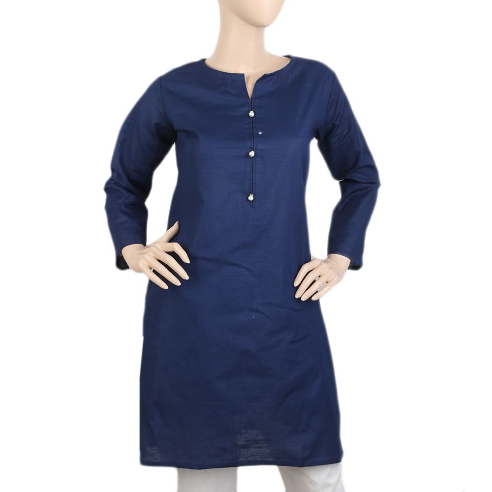 Women's Kurti - Navy Blue, Women, Ready Kurtis, Chase Value, Chase Value