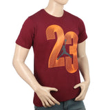 Men's Half Sleeves Printed T-Shirt - Maroon, Men, T-Shirts And Polos, Chase Value, Chase Value