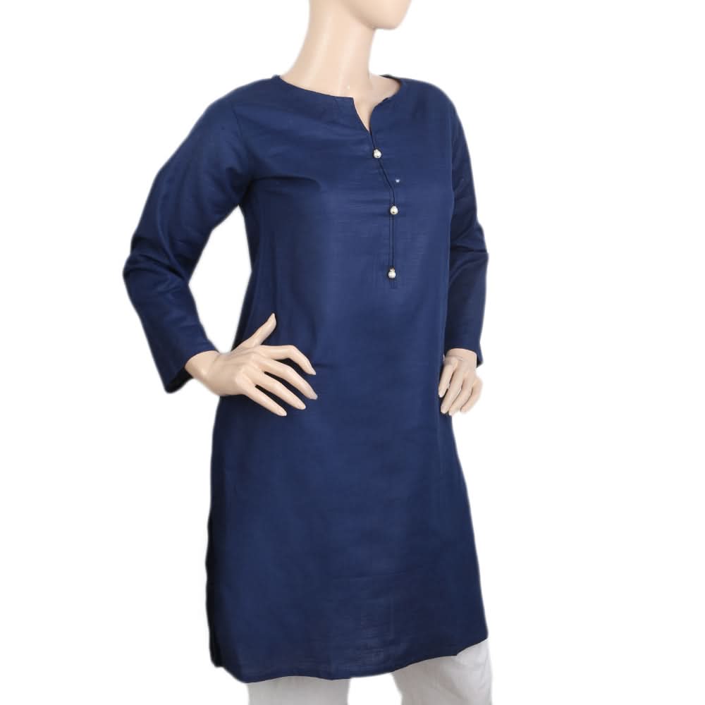 Women's Kurti - Navy Blue, Women, Ready Kurtis, Chase Value, Chase Value