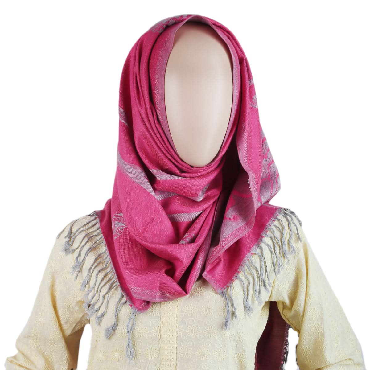 Women Winter Plain Scarf - X1 - Dark Pink, Women, Shawls And Scarves, Chase Value, Chase Value