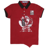 Boys Half Sleeves Round Neck T-Shirt - Maroon, Kids, Boys T-Shirts, Chase Value, Chase Value