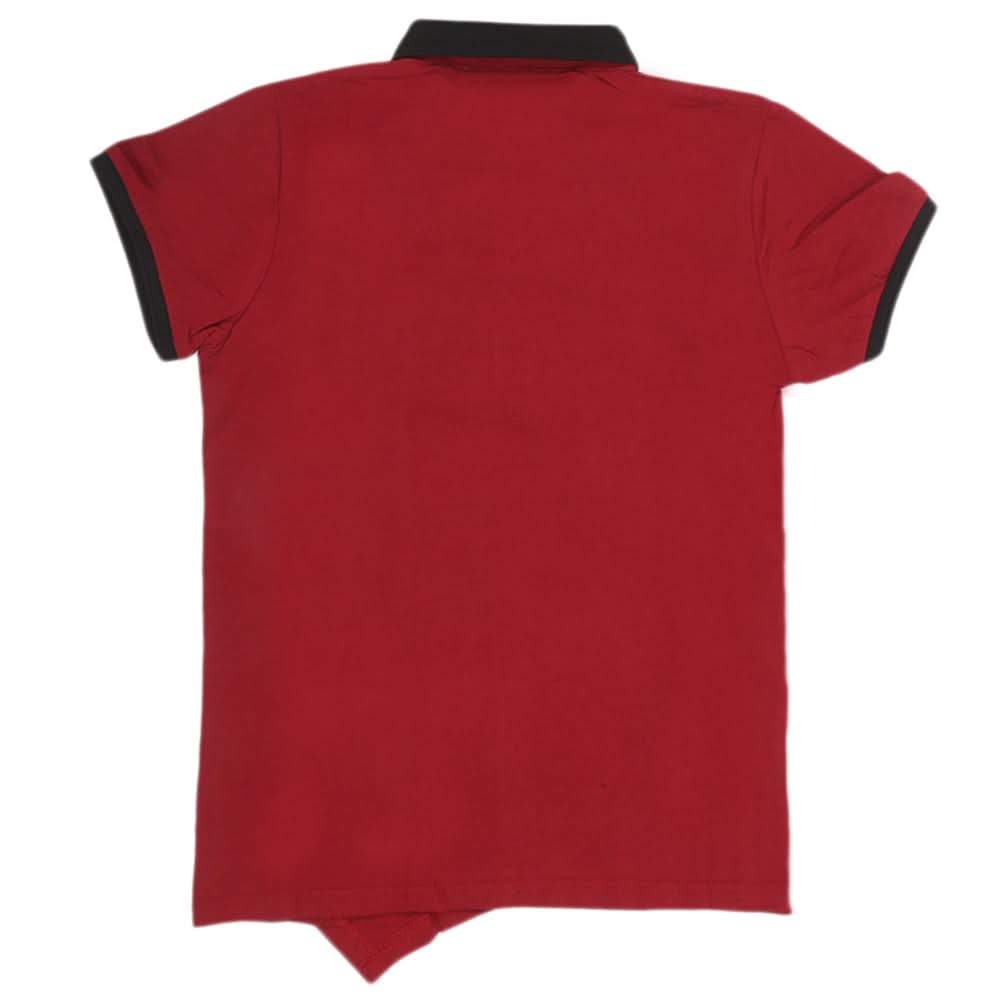 Boys Half Sleeves Round Neck T-Shirt - Maroon, Kids, Boys T-Shirts, Chase Value, Chase Value