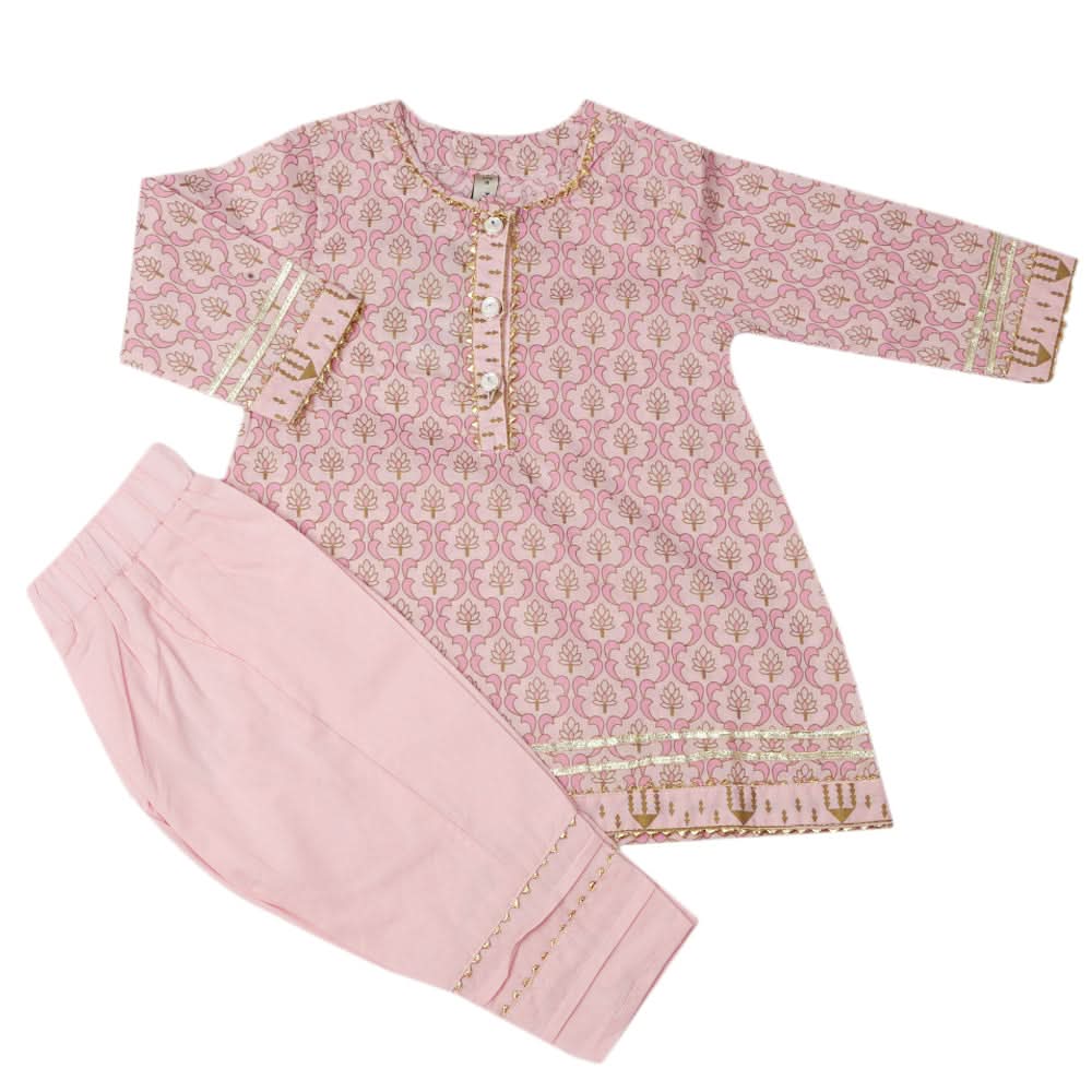 Girls Shalwar Suit - Pink, Kids, Girls Sets And Suits, Chase Value, Chase Value