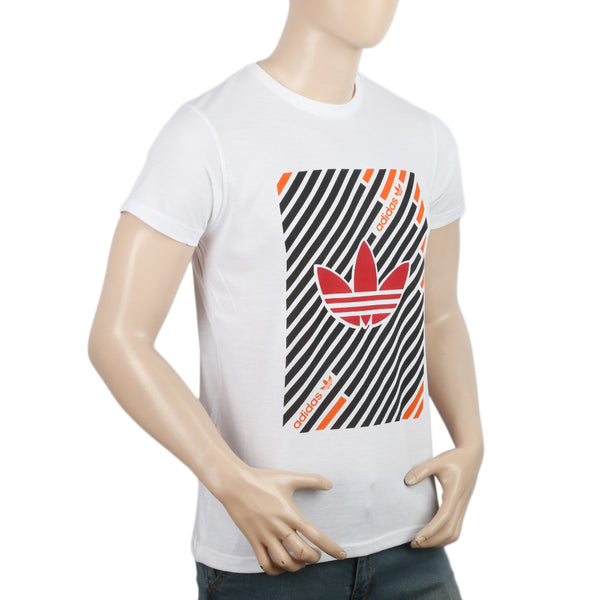 Men's Half Sleeves Printed T-Shirt - White, Men, T-Shirts And Polos, Chase Value, Chase Value