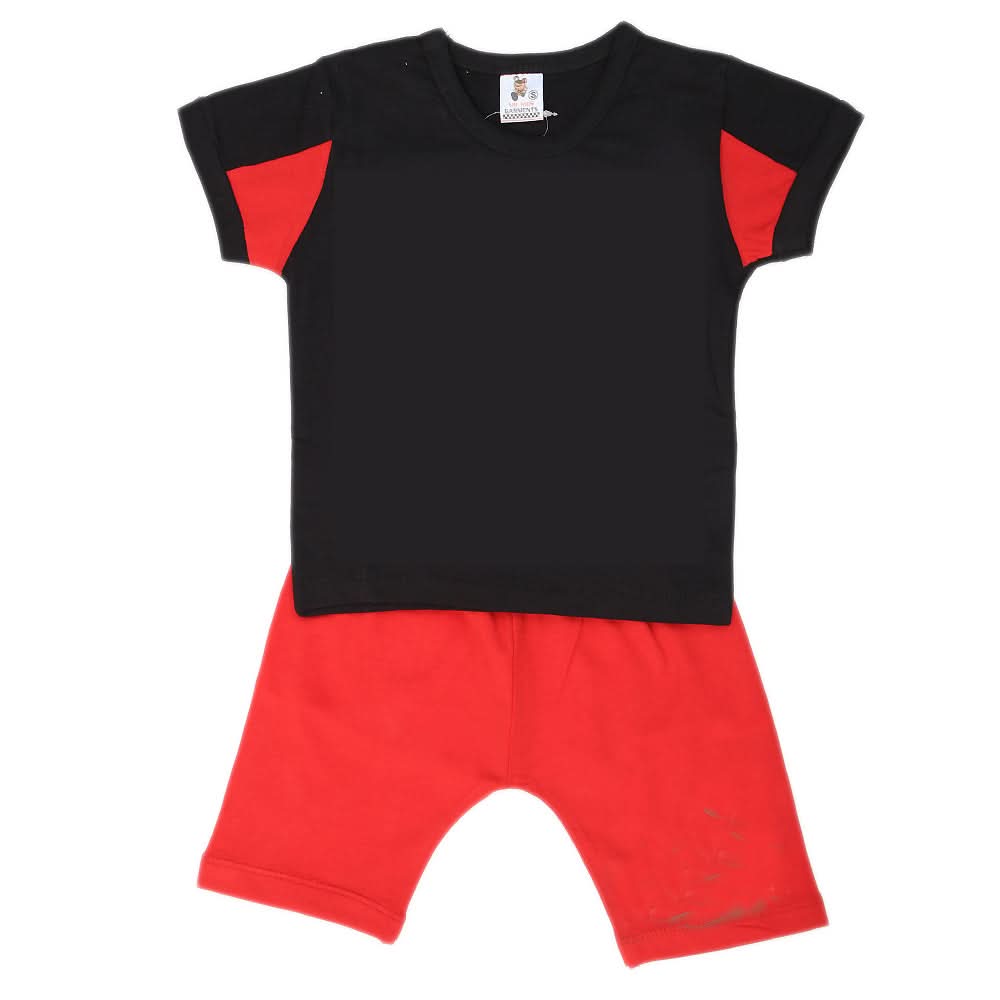 Newborn Boys Half Sleeves Suit - Black, Kids, Newborn Boys Sets And Suits, Chase Value, Chase Value