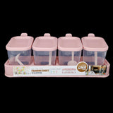 Spice Box 4 Pcs - Pink, Crockery & Kitchenware, Chase Value, Chase Value