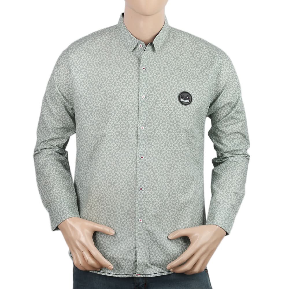 Mens Printed Casual Shirt - Sea-Green, Men, Shirts, Chase Value, Chase Value