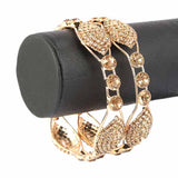Women's Stone Bangle 2 Pcs  - Golden, Women, Bangles & Bracelets, Chase Value, Chase Value