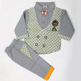 Newborn Boys Full Sleeves Suit - Grey, Kids, NB Boys Sets And Suits, Chase Value, Chase Value