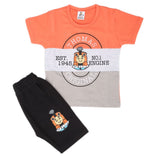 Boys Half Sleeves 2 Piece Suit - Peach, Kids, Boys Sets And Suits, Chase Value, Chase Value
