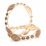 Women's Stone Bangle 2 Pcs  - Golden, Women, Bangles & Bracelets, Chase Value, Chase Value
