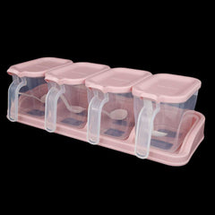 Spice Box 4 Pcs - Pink, Crockery & Kitchenware, Chase Value, Chase Value